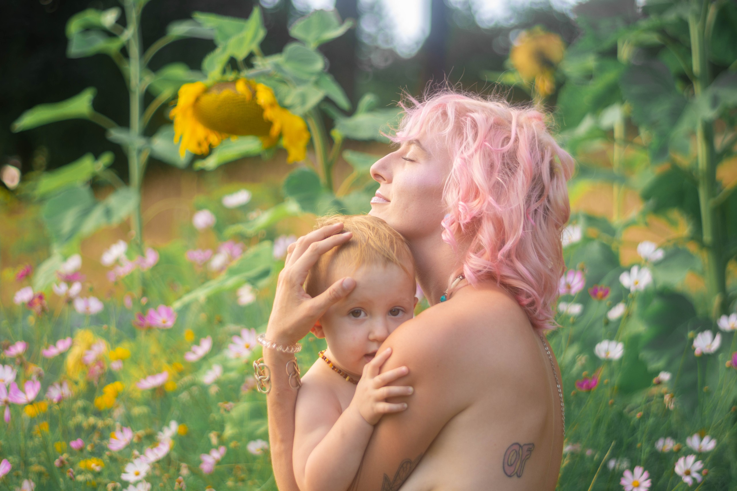 Mother & child in the wildflowers